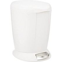 Simplehuman 심플휴먼 컴팩트 라운드 화장실 휴지 쓰레기 통 화이트 플라스틱 6L