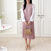 앞뒤반전 주름 원피스 1095038DRESS 쉬폰 레이스원피스 블랙 Black 그레이 Gray 인디핑크 Indy Pink 캐주