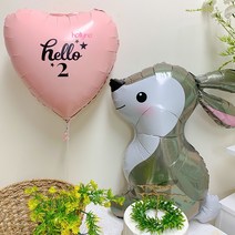 토끼풍선 레터링 풍선 세트, 은박풍선_핑크