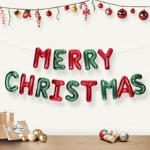 은박풍선세트 MERRY CHRISTMAS 레드앤 그린, 레드&그린 2세트(1000원 할인)