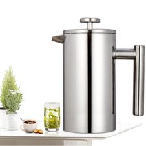 윌밍로 스테인리스커피머신 프렌치커피포트 커피티메이커, 800ml, 프렌치커피포트800ml