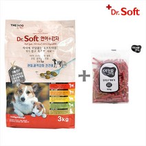 더독 닥터소프트 사료 1+1 1.2kg 3kg 노령견 소프트사료 + 간식 기획세트, 10-1.연어 감자 전견 3kg 1개