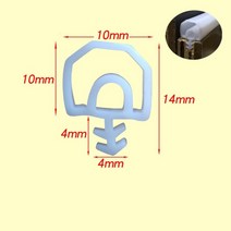 방음파티션 방음벽 공간분리 세대의 실리콘 고무 씰링 스트립 충돌 방음 도어 끈 스트립 도어창 밀폐형 슬롯 형 스퀘어 프리미엄, 흰색 10x10mm