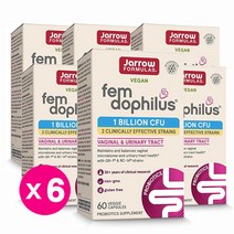 재로우 우먼 펨-도필러스 유산균 10억 베지테리안 캡슐, 6개, 60정