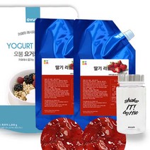 오붐 딸기리플잼1kg+1kg+요거트파우더 오리지널1kg+보틀증정(500mll), 1개