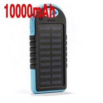파워뱅크 보조 배터리 베터리 태양광 태양열 40000mAh 보조베터리 외부 배터리 LED 휴대용 전화 열 충전기, 01 Blue-10000mAh-1