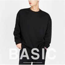 [깨비몰] 남성 오버핏 데일리 기본 맨투맨티셔츠 (8151603)