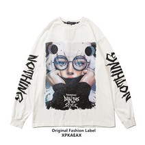 라운드넥긴팔티 XPKAEAX 오리지널제작 트렌드 맨투맨 스트릿 OVERSIZE 얇은 가을옷 롱슬리브티 2643105294