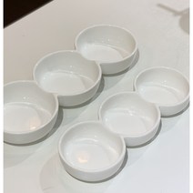 나눔 반찬 화이트 도자기 어린이 3칸 3절 3구 나눔접시 2종 중 택1, 소, 1개