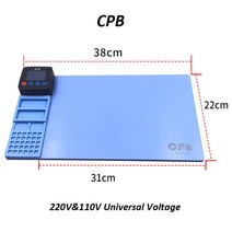 CPB 휴대 전화 분리기 도구 오픈 iPad 히터 매트 고무 LCD 화면 수리 키트 리퍼비시 기계 리무버 패드 분, 01 CPB 38x22cm