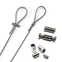 액자걸이 와이어 슬리브 터미널 클립 와이어로프 볼트 와이어줄 연결 고정 부속, 슬리브(압착형) 외경6.5mm 50개