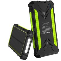 올인원파워뱅크 캠핑용 휴대용 배터리 보조베터리 20000mAh 빠른 충전 휴대용 외부 무선 LED 라이트, 01 Green_01 20000mah