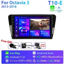 안드로이드 올인원 내비 게이션 네비 무선 오토 2 din android 11 자동차 스테레오 라디오 멀티미디어 비디오 플레이어 폭스 바겐 skoda octavia 3 a7, t10-전자 카메라