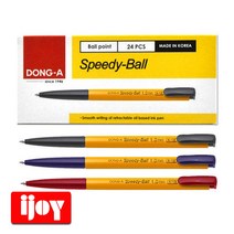 동아 스피디볼 볼펜 1.0mm 24개입 1타, 검정