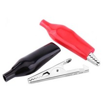 악어클립 악어집게 소 중 대 DIY작업 테스트 전선 연결 테스터 클립 절연부트 삑삑이, 절연부트 포함형, 3 악어클립-대 블랙