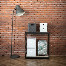 하트랙 무볼트 앵글 600x600x2100x2단 선반 매립형, 화이트