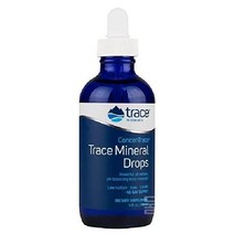 둘러바바 Trace Minerals ConcenTrace 드롭 풀 스펙트럼 미네랄 이온성 액체 마그네슘 염화물 칼륨 저염 에너지 전해질 수분 공급 48일 분량 4fl oz 유리병, 4 Fl Oz(1팩), 무향