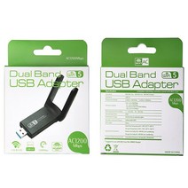 와이파이 네트워크 네트워킹 노트북 및 데스크톱 컴퓨터용 USB 3.0 1200Mbps Wifi 어댑터 듀얼 밴드 5GHz 2.4Ghz 802.11AC RTL8812BU 안테나 동글, [01] 1200M 5G