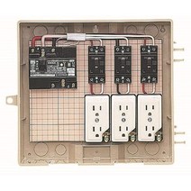 미래공업 옥외전력용 가설박스 누전차단기・분기브레이커・콘센트 내장 ELB 임베디드 12-3C