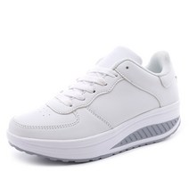 여성 운동화 2022 새로운 통기성 Vulcanize 신발 방수 웨지 플랫폼 가죽 캐주얼 Zapatos Mujer