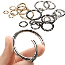 오링 O링 열쇠고리 카라비너 원형, 건블랙, 61mm 1개단위, 1개