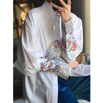 가디건 여성 생활 화이트 여자 철릭 개량 한복 흰색 가벼운 저고리 두루마기 개량 모던 루즈핏