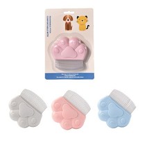 Mangoxiniu 반려동물 눈꼽빗 죽은털 제거 고양이참빗 쓰리피스 3P, 그레이+핑크+블루
