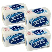 토탈하우스 ZOTE비누 4개세트 화이트 조트비누 멕시코비누 천연비누 만능비누 ZOTE, 1set, 400g