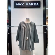 막스카라 막스카라 스트라이프 소매 스트링 블라우스 M12QWB320MEM1