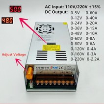 DC파워서플라이 DC전원공급기 조절식 스위칭 디지털 디스플레이 DC 12V 10A, 18.Not adjust Curret - 0-120V