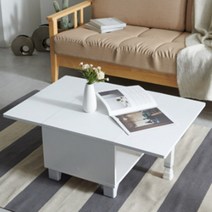 확장형 접이식 거실테이블 소파 낮은 게이트렉 랙 800, 메이플화이트