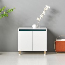 미니멀 핸들리스 높은 주방 밥솥 수납장 600 / 다이닝 캐비닛 키친 선반, 화이트