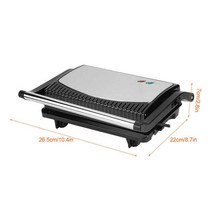 구리석쇠 삼겹살 돌판 불고기 전골판 소불고기판 110v-220v 전기 바베큐 그릴 기계 무연 바베큐 스테이크 구운 팬 180 deg hotplate 샌드위치 메이커 panini, 하얀, 우리를