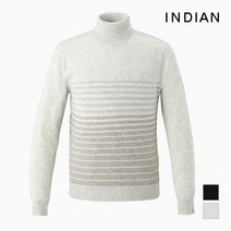 인디안 INDIAN 캐시30혼방 그라데이션 배색 롱터틀_MITBFVW9201
