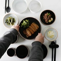 다옴 2인 식기세트 13p 4color 택1종, 화이트+브라운