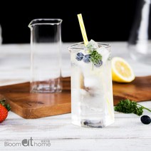 블룸엣홈 내열유리 사각 하이볼벨리 400ml (YW-00236) 1P, 단품