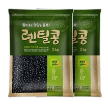 현대농산 검정 렌틸콩 4kg (2kgx2봉) 블랙 렌즈콩, 1개, 4kg(2kgx2)