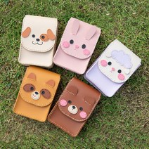 바오바론 가죽 크로스 백 만들기 동물 캐릭터 미니 가방 바느질 실꿰기 공예 아이 소근육 발달 집중력 향상 체험 학습 Cross bag DIY 투명스티커 증정, (강아지+사은품제공)