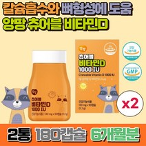 앙팡 츄어블 비타민d 1000iu 어린이 비타민 캔디 키즈 씹어먹는 비타민디, 2개, 90정, 90정