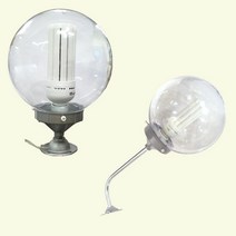 12인치 호박등/LED 50W 램프포함/간판/보안 가로등/문주등/정원등, 전구색(오렌지빛), 불투명, 기역자