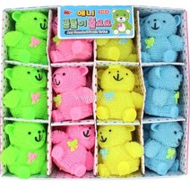 곰돌이 불요요 말랑이 모찌 스퀴시 감각놀이 주물럭 촉감 놀이24개입 1통