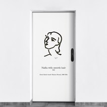 웰텍스 방문 시트지 현관문 리폼 명화 디자인 UV실사, 명화13 윤기 있는 머릿결의 나디아