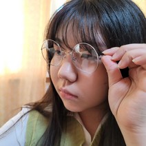 블루라이트차단안경 동글이 철테 안경 실버 동글이안경