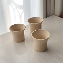 자연을 담다 고화도 나팔 수제토분 베이지, 토분1종