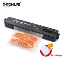 진공 포장기 tinton life 220v110v 실러 포장 기계 무료 10pcs 가방 가정용 블랙 식품 실러, 915b, 미국 플러그