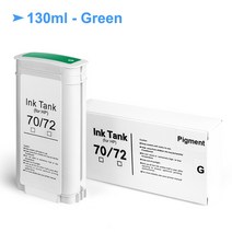타사 브랜드 hp designjet z2100 z3100 z3200 z5200 z5400용 전체 안료 잉크가 포함된 hp 70 hp70 호환 잉크 카트리지용, 초록