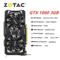 Zotac GTX 1060 6GB 그래픽 카드 1060-6GD5 비디오 GPU 데스크탑 PC 컴퓨터 게임 화면 맵 RTX 750 960 Vide, 01 GTX -1060-3GB
