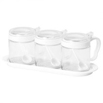 이케아 베르코리 양념통 유리 플라스틱36 cl 3 개, 3개