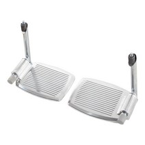 THE WAROOM SHOP 휠체어 발판 수동 휠체어 발 페달 교체 휠체어 부품, 기둥이 있는 알루미늄, 다중 크기, 1개