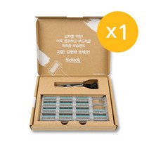 쉬크 쉬크 쿼트로4 티타늄 날14입+면도기, one color, free
